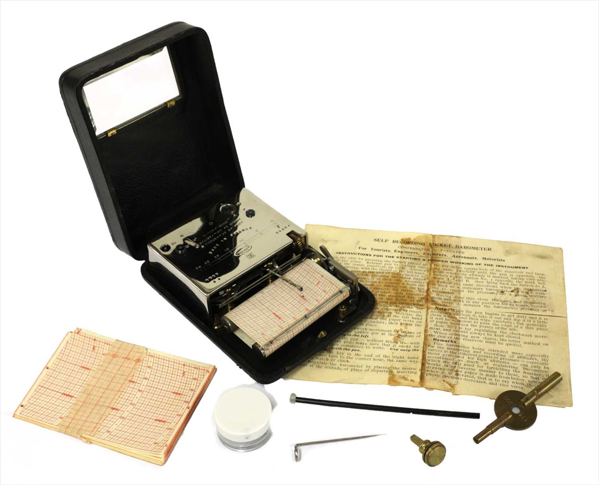 A French portable ballooning barograph,