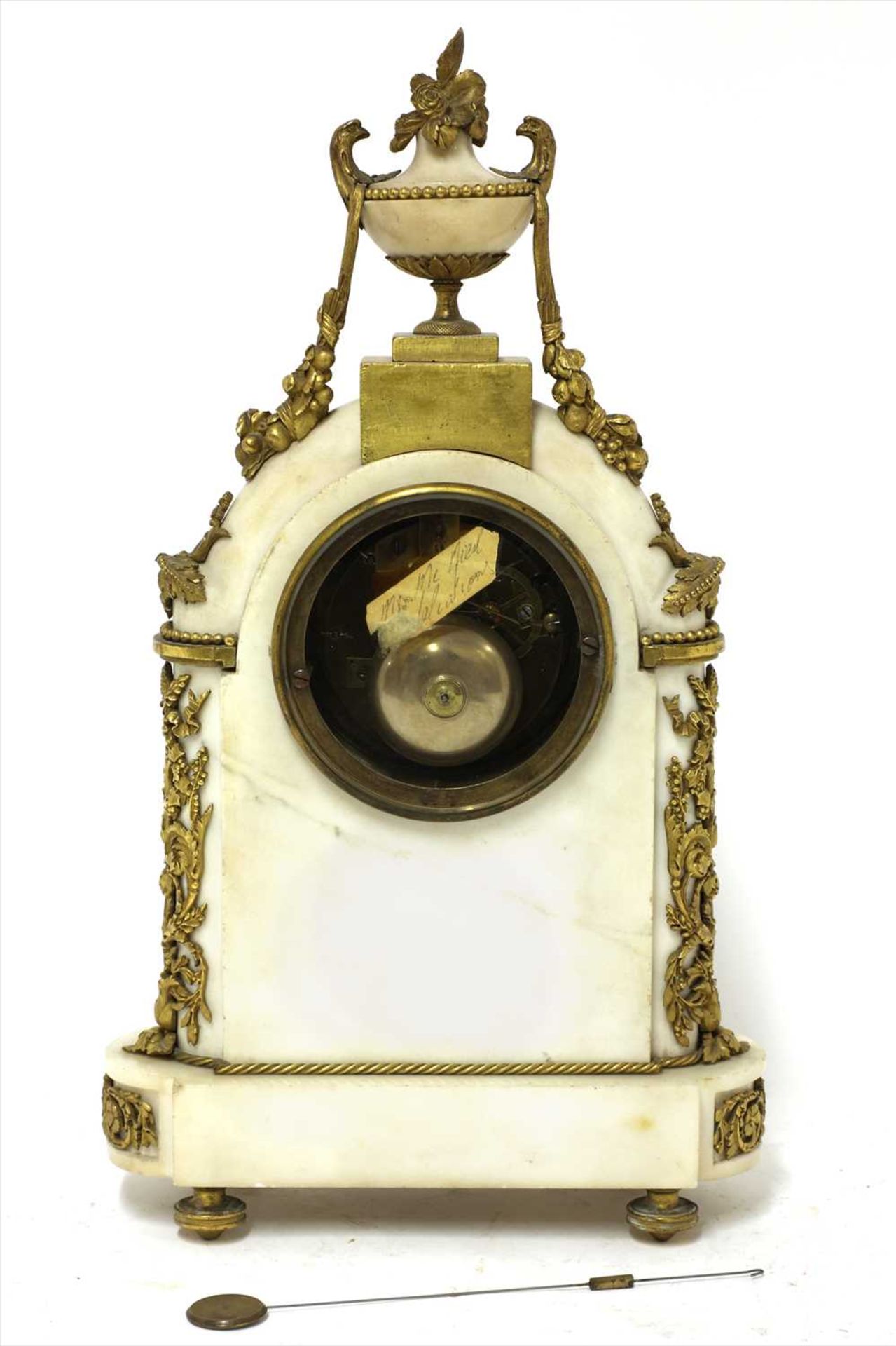 A French marble and ormolu eight-day mantel clock, - Image 2 of 2