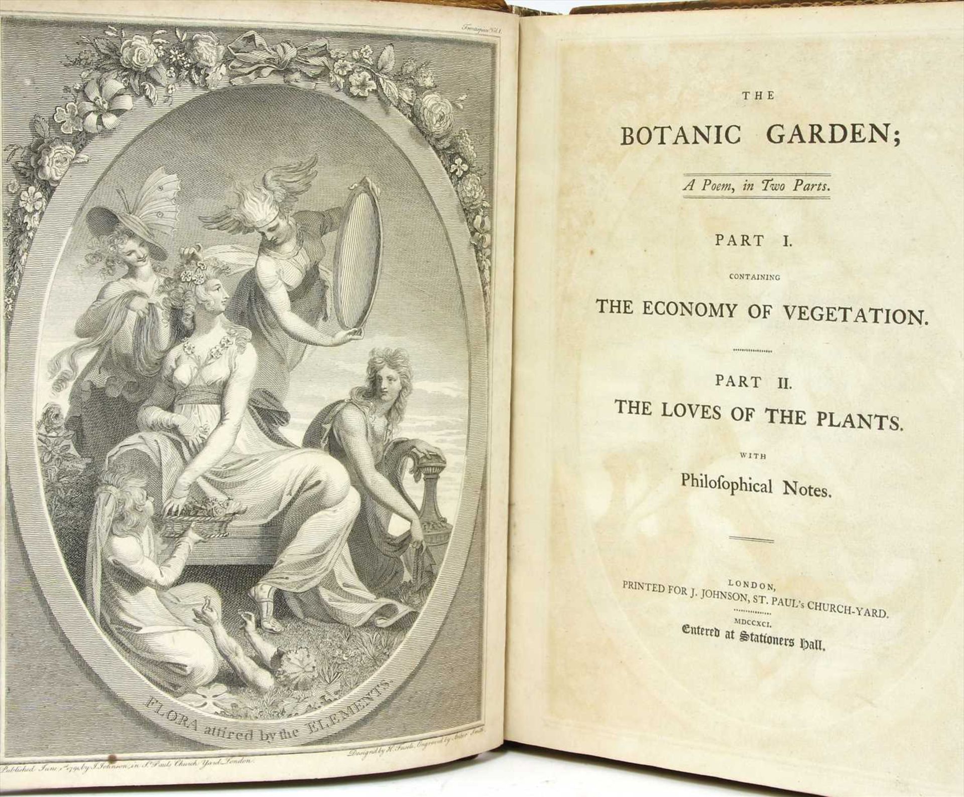 1- Darwin, Erasmus: The Botanic Garden; A poem in two parts. - Image 2 of 5