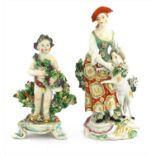 Two Derby figures,