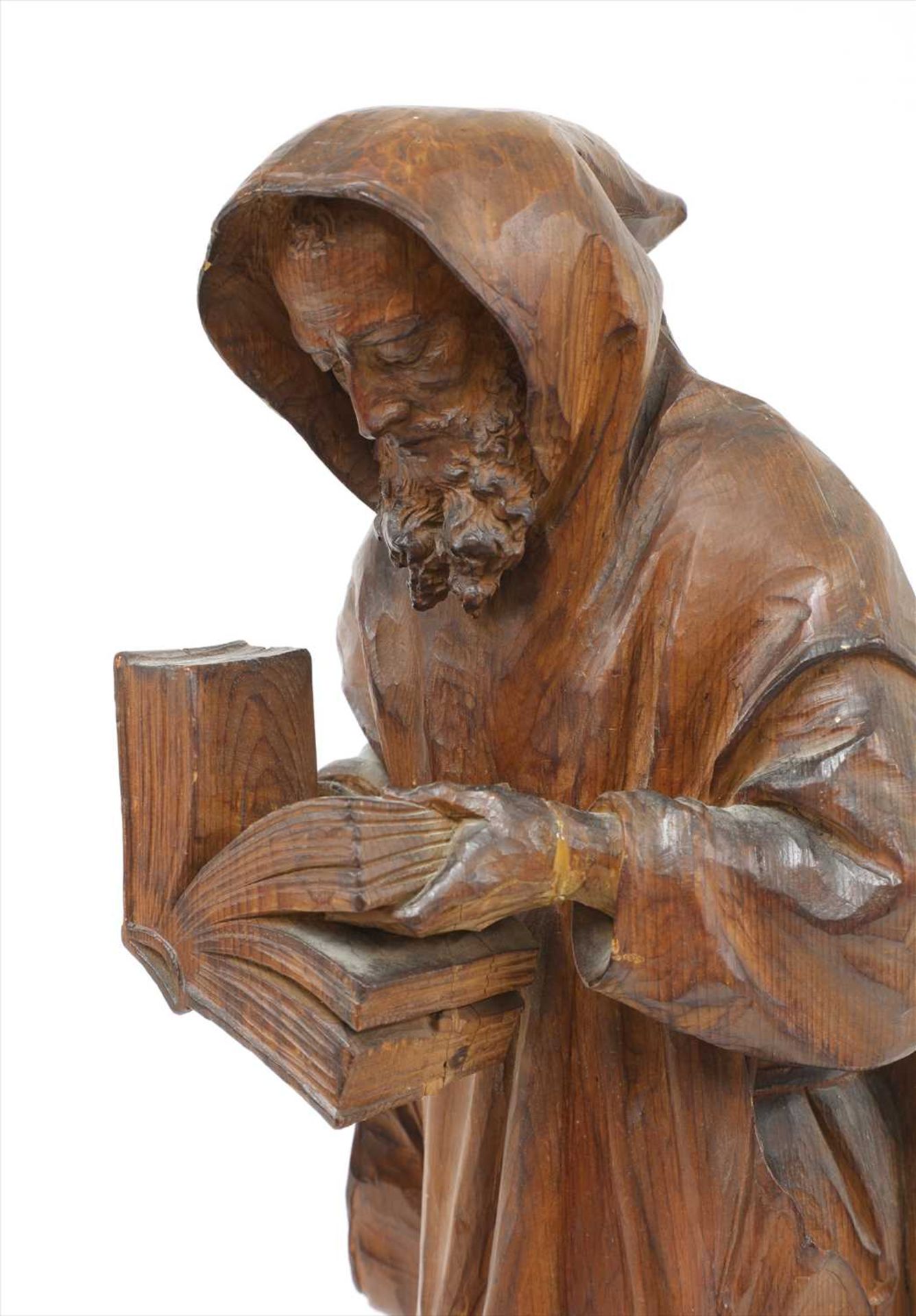 A Tyrolean carved pine figure of a monk - Image 2 of 3