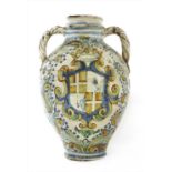 A large Sicilian Caltagirone storage jar,