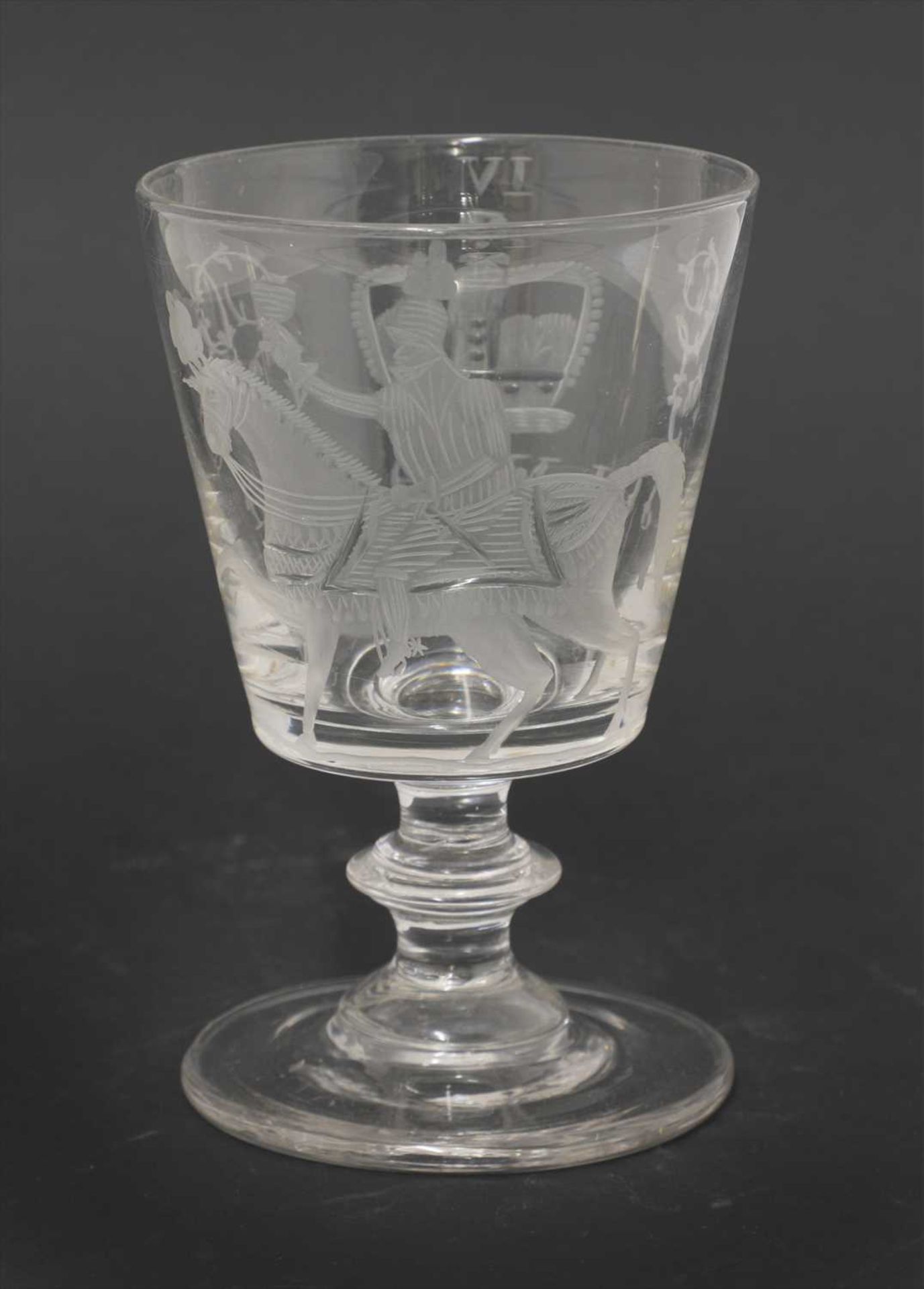 A George IV glass goblet,