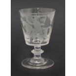 A George IV glass goblet,