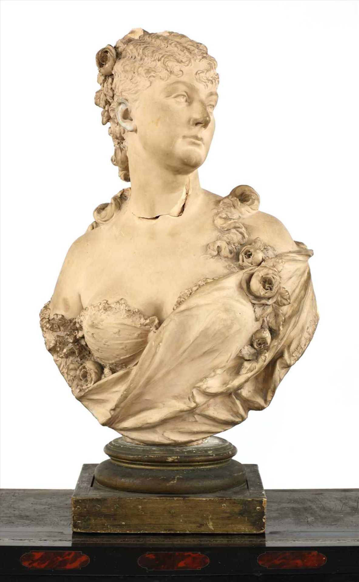 A French terracotta bust, - Image 2 of 3