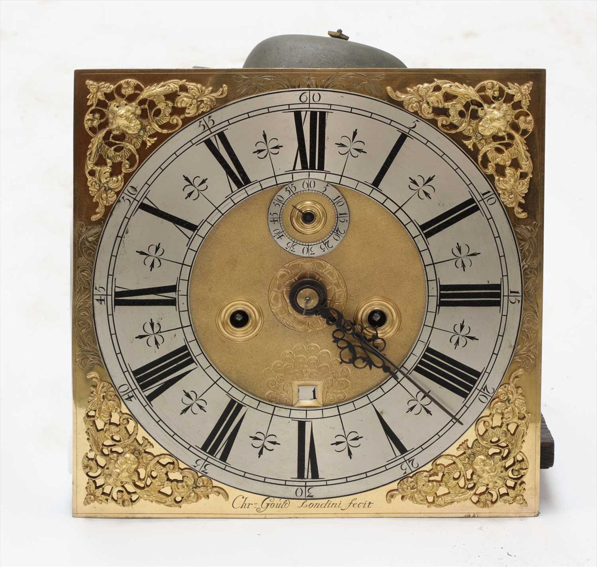 A marquetry and walnut longcase clock, - Image 2 of 5