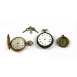 A silver pair cased fusee verge pocket watch,