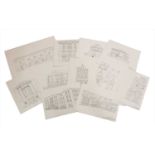 Lees, Stephen b. 1958. A collection of 76 fine architectural line drawings,