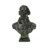 A small bronze bust of Nelson,