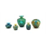 A collection of Mdina glass vases,