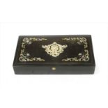 A gilt and pique work tortoiseshell box,
