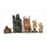 Three Chinese wood carvings,