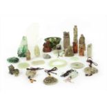 A collection of Chinese jade and hard stone carvings,