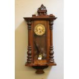 Late Victorian Vienna wall clock,