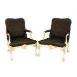 A pair of Gainsborough style chairs,