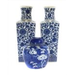 A blue and white ginger jar,