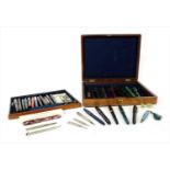 A large collection of fountain pens,