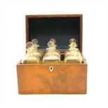 A 19th Century mahogany fitted decanter box