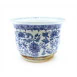 A Chinese blue and white jardiniere