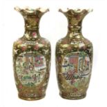 A pair of famille rose vases,