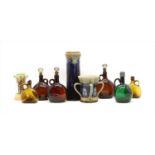 A group of flagon form decanters,