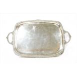 A silver tray,