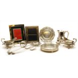 A group of silver plated wares,