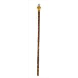 A 19th century Italian painted/gilt lantern pole