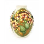 A modern Moorcroft 'Hydrangea' pattern trial vase,