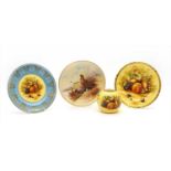 A collection of Aynsley and Spode plates and tazzas,