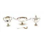 An assortment of silver items,