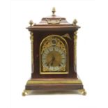 A late 19th century ormolu mounted mahogany Chinese bracket clock