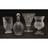 An Edinburgh crystal glass vase,