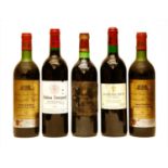 Assorted to include: Château Bourgneuf, Pomerol, 1998, one bottle and four others