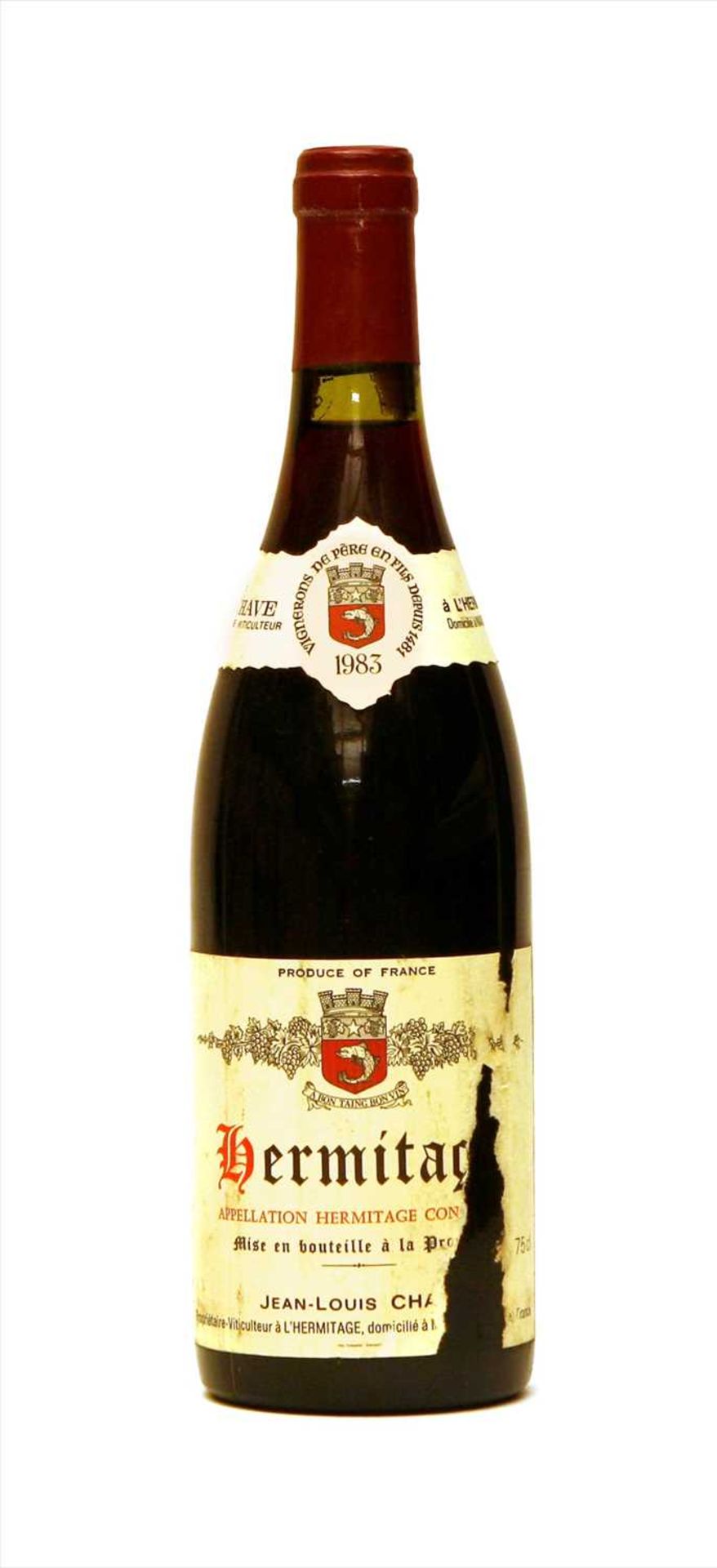 Jean-Louis Chave, Hermitage, 1983, one bottle