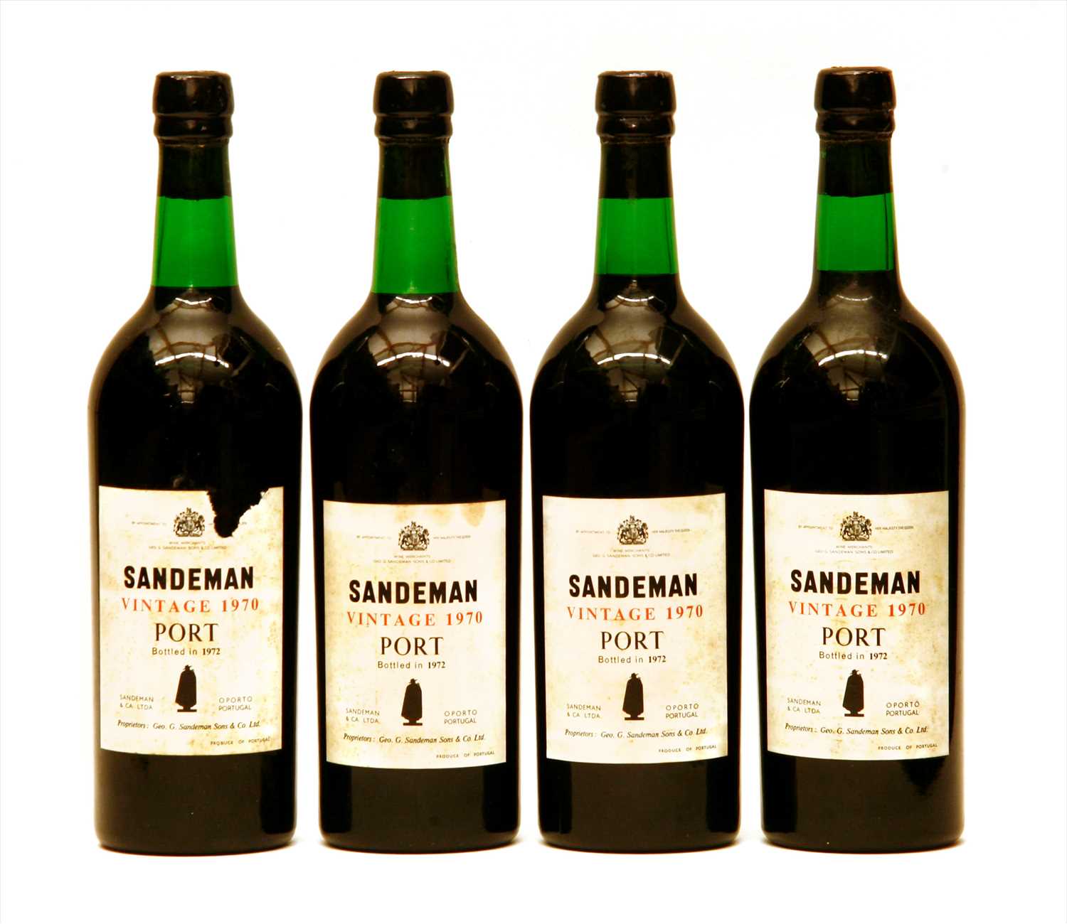 Sandeman, Vintage, Port, 1970, four bottles