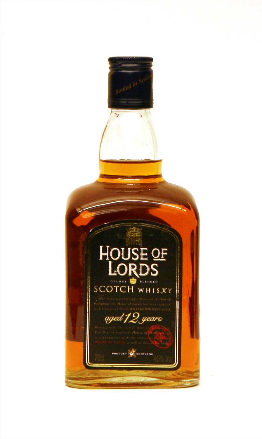 William Whiteley & Co., House of Lords, Deluxe Blended Scotch Whisky aged 12 years, one bottle