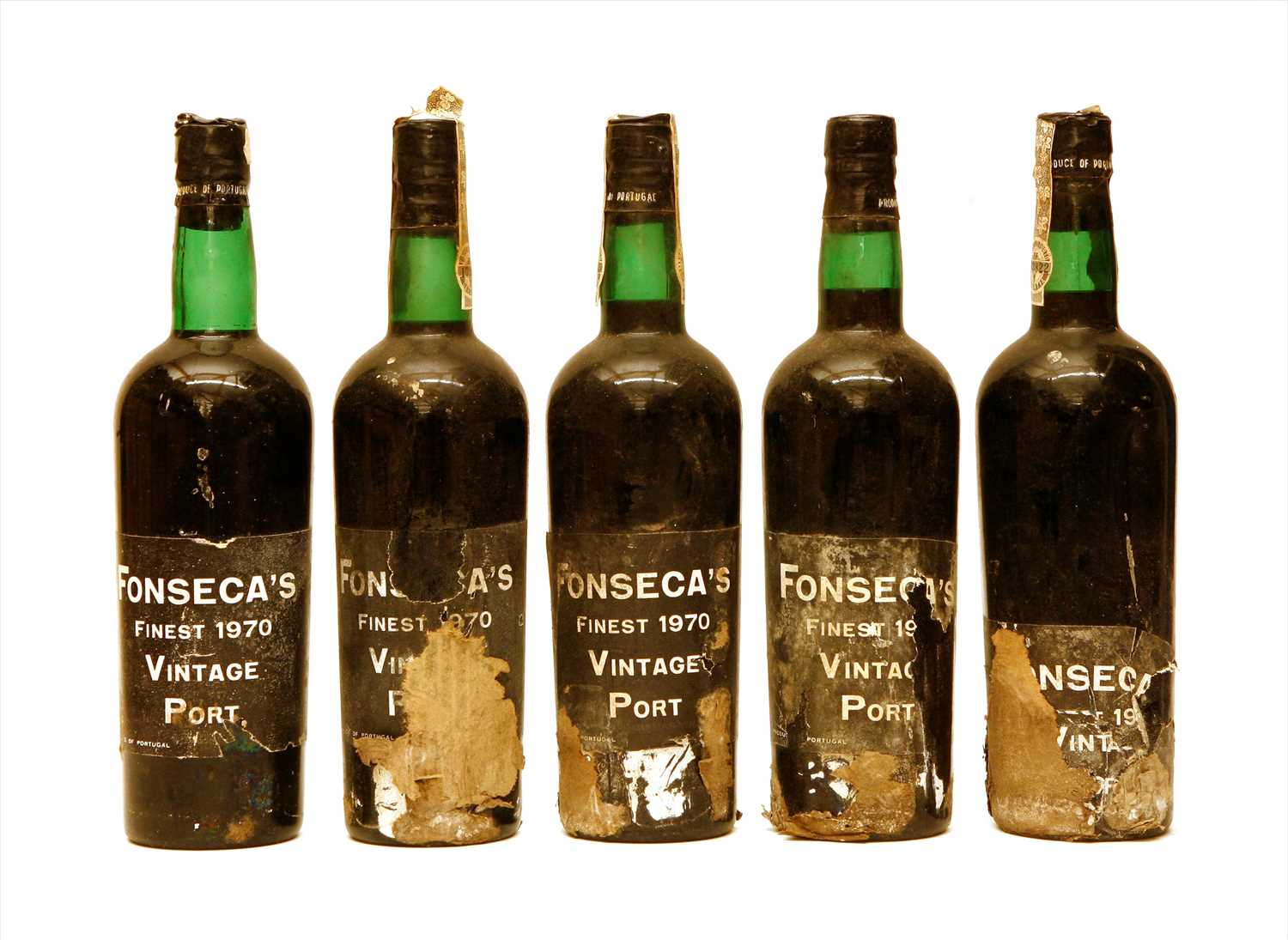 Fonseca, Vintage Port, 1970, five bottles (some label and capsule damage)