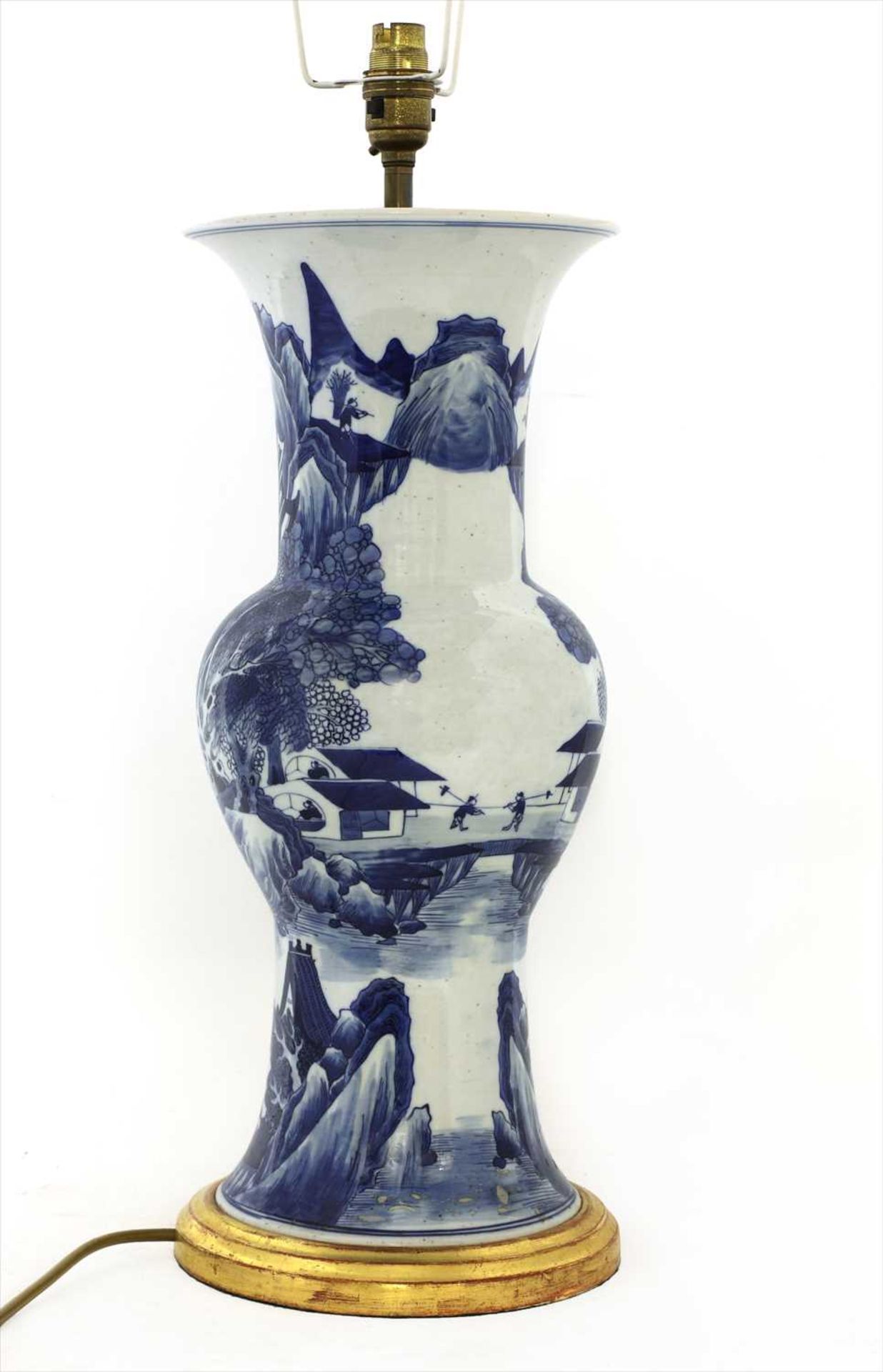 A Chinese blue and white vase, - Image 2 of 3