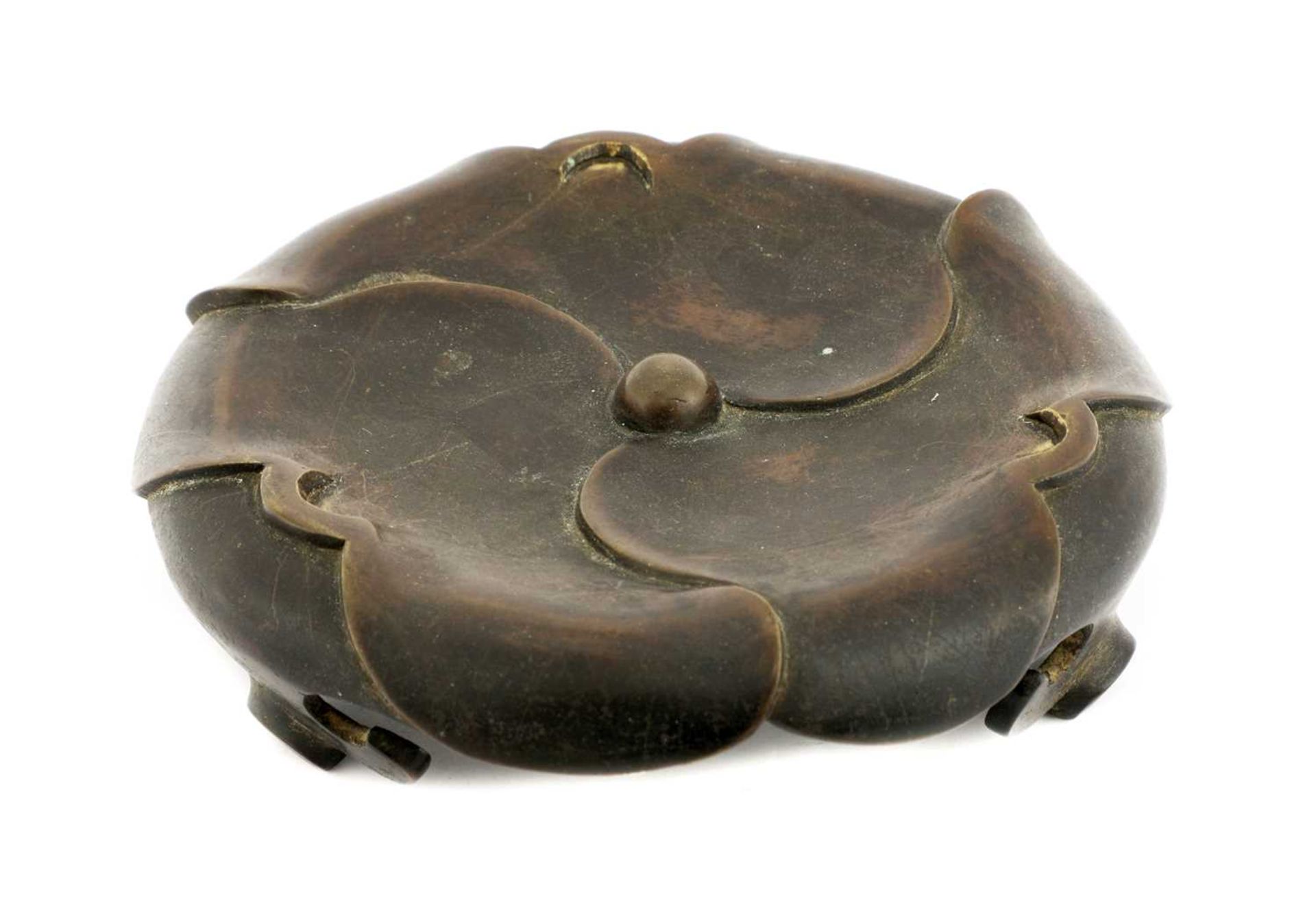 A Chinese bronze incense burner and stand, - Image 2 of 4