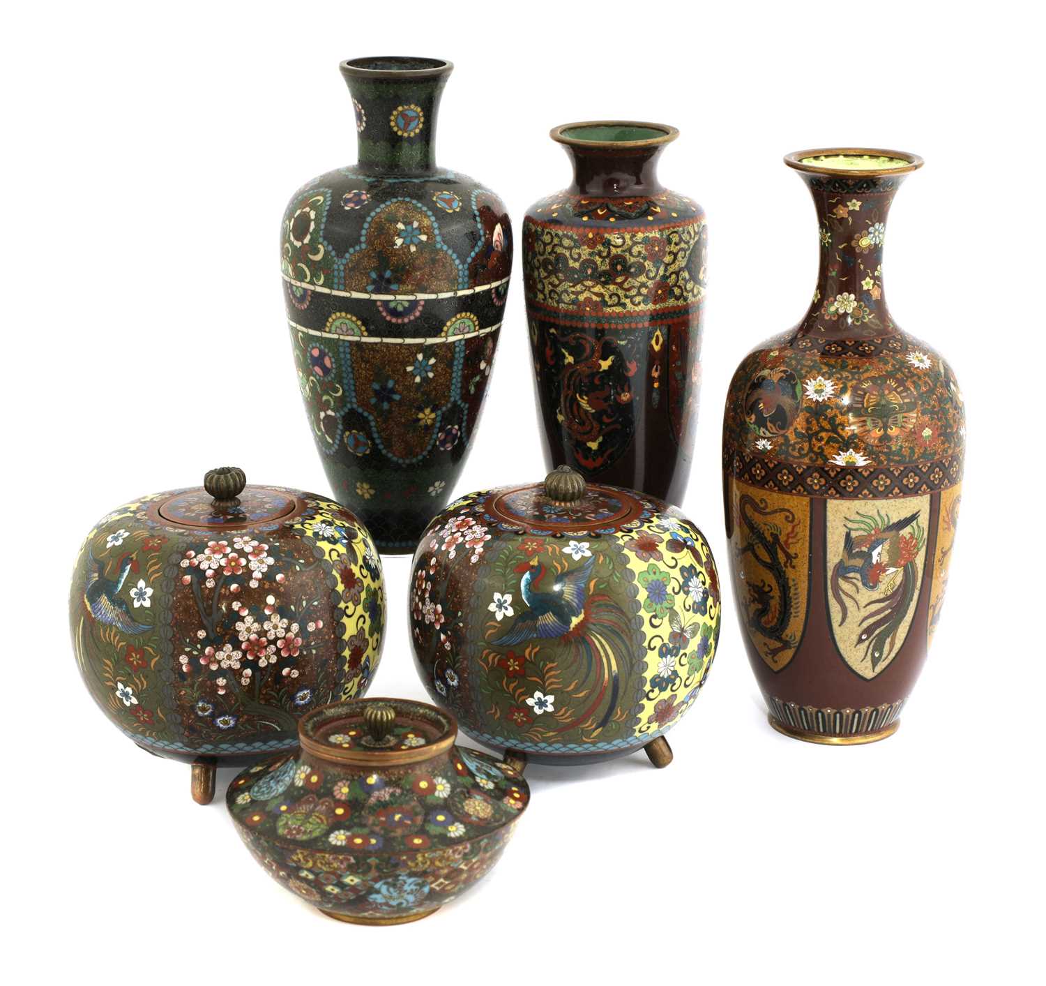 A collection of Japanese cloisonné, - Image 2 of 2