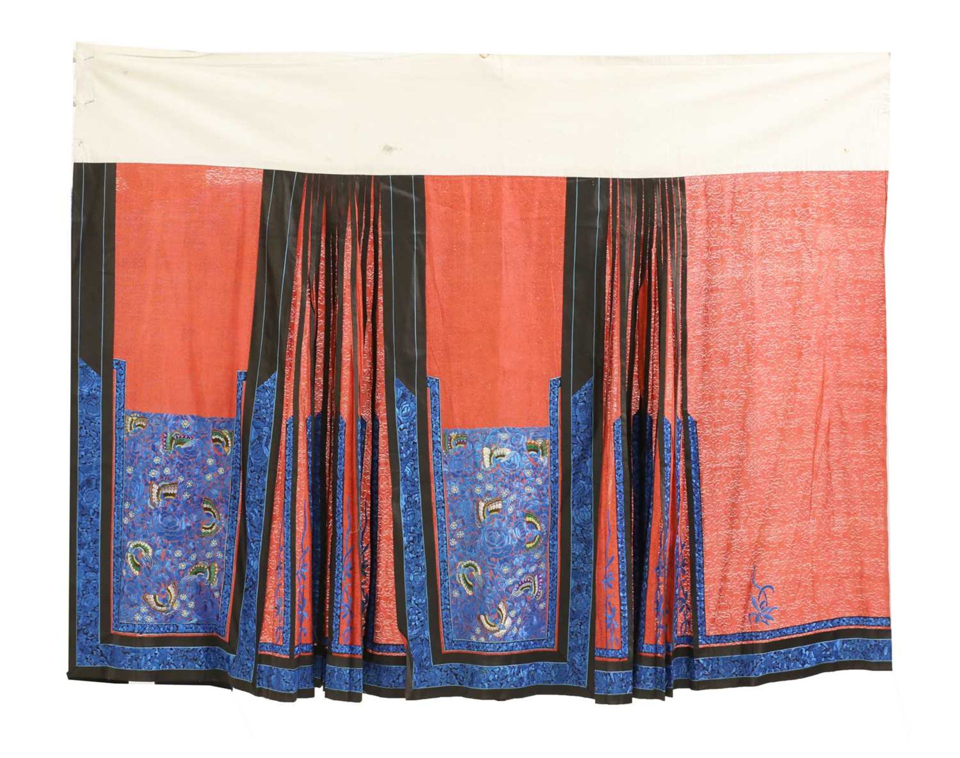 A Chinese embroidered skirt,