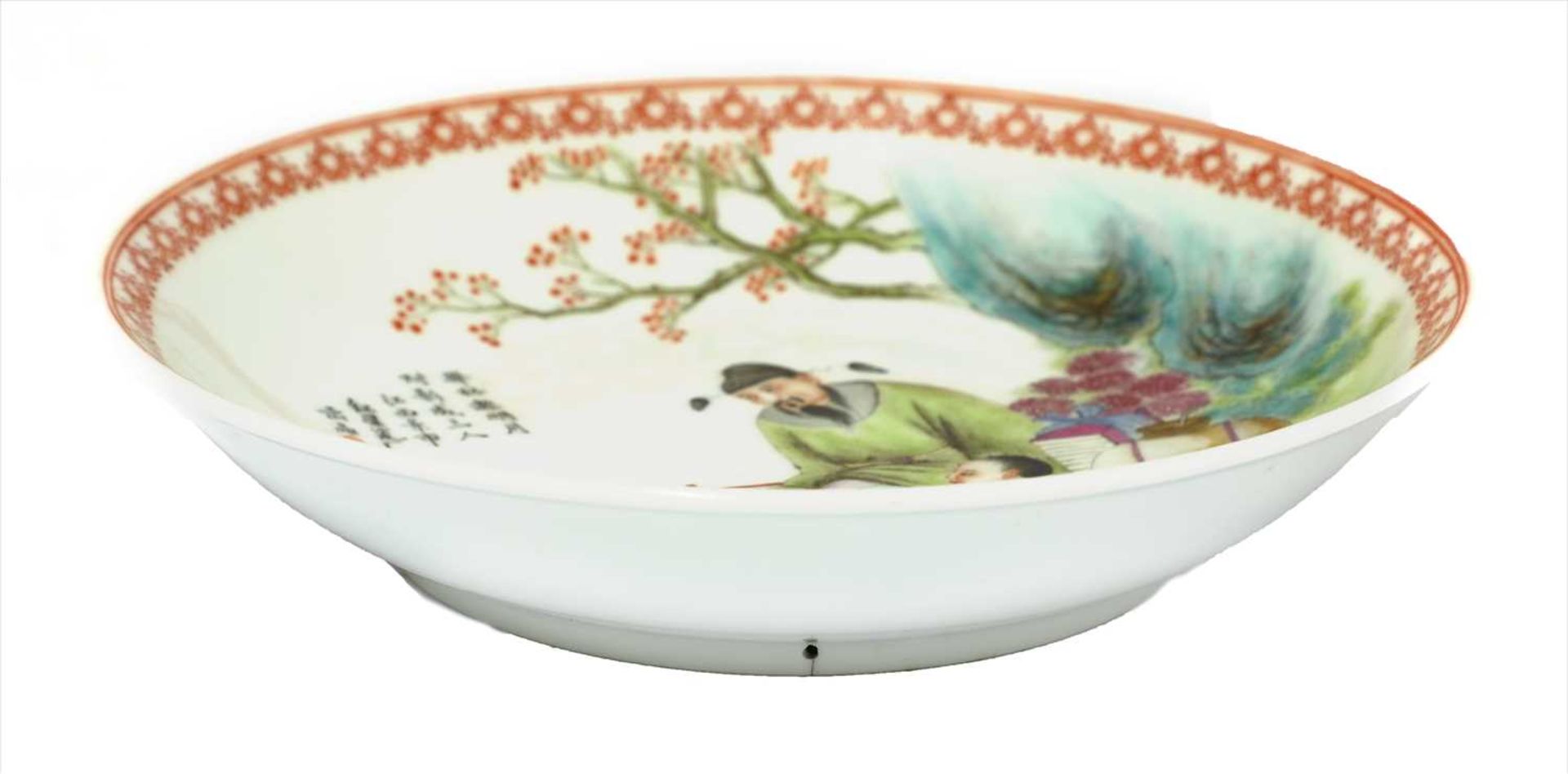 A Chinese famille rose dish, - Image 2 of 3