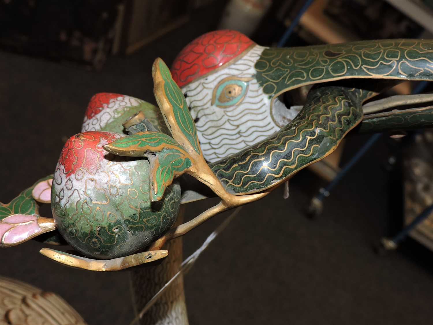 A pair of Chinese cloisonné incense burners, - Bild 15 aus 26