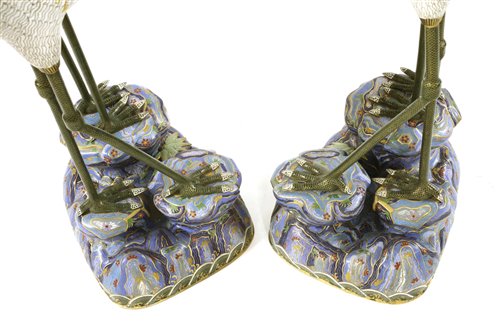 A pair of Chinese cloisonné incense burners, - Bild 2 aus 26