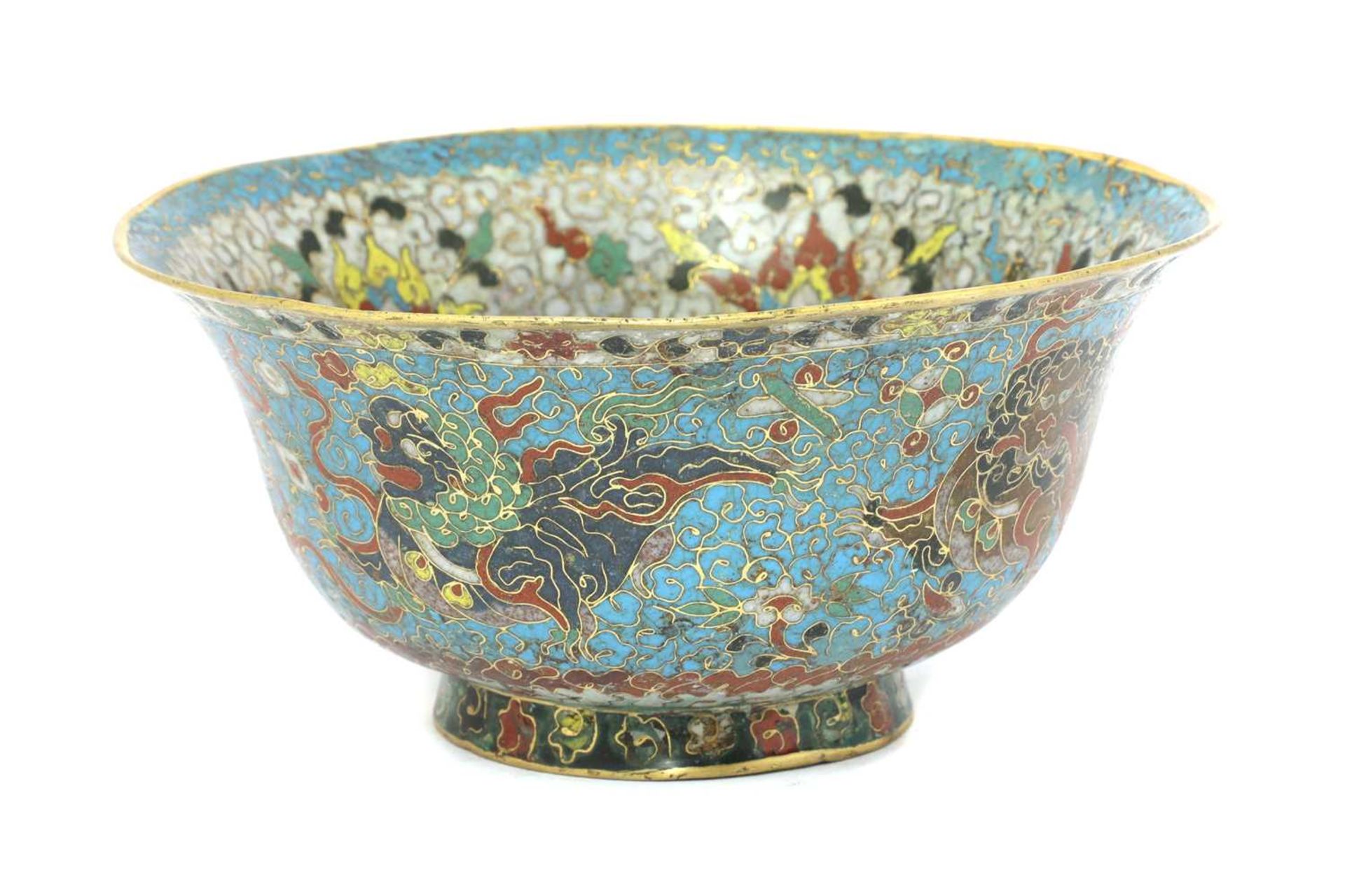 A Chinese cloisonné bowl, - Image 3 of 5