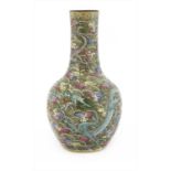 A Chinese famille rose vase,