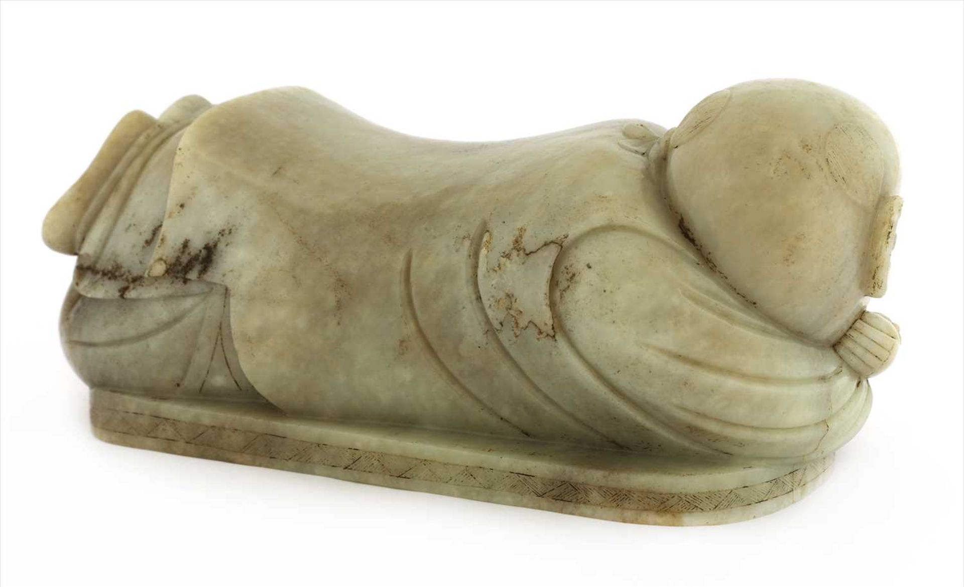 A Chinese jade pillow, - Image 3 of 3