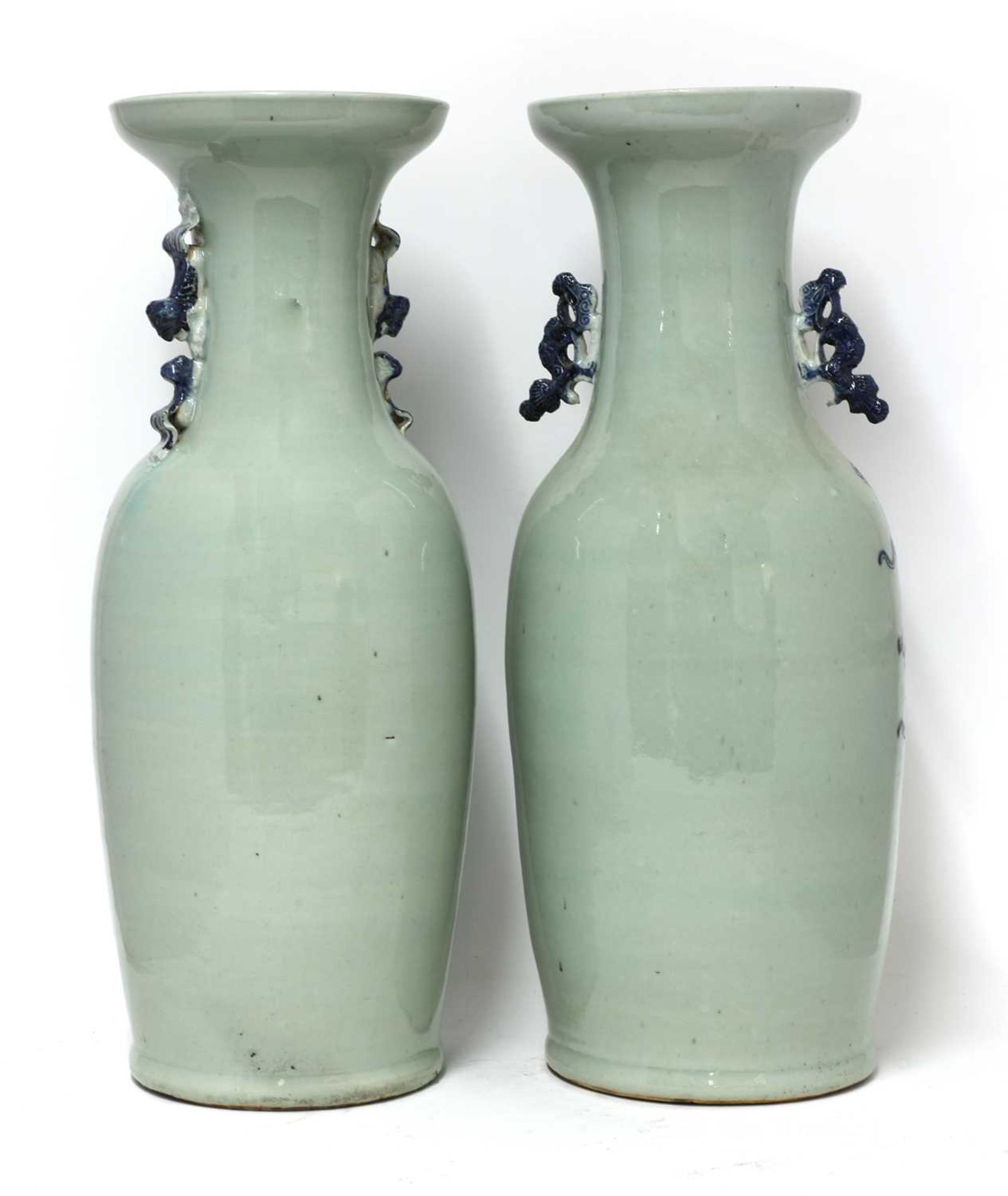 Two Chinese blue and white vases, - Image 2 of 3