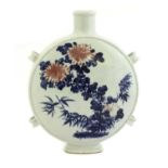 A Chinese blue and white moon flask,